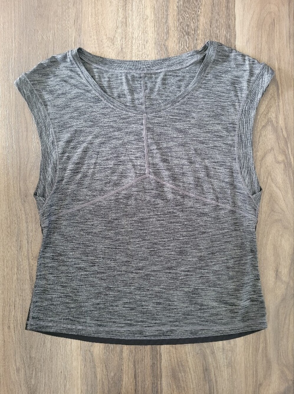 Lululemon Gray Heather Scoop Neck Top